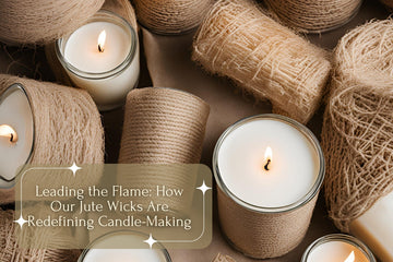 natural jute fiber wick candle