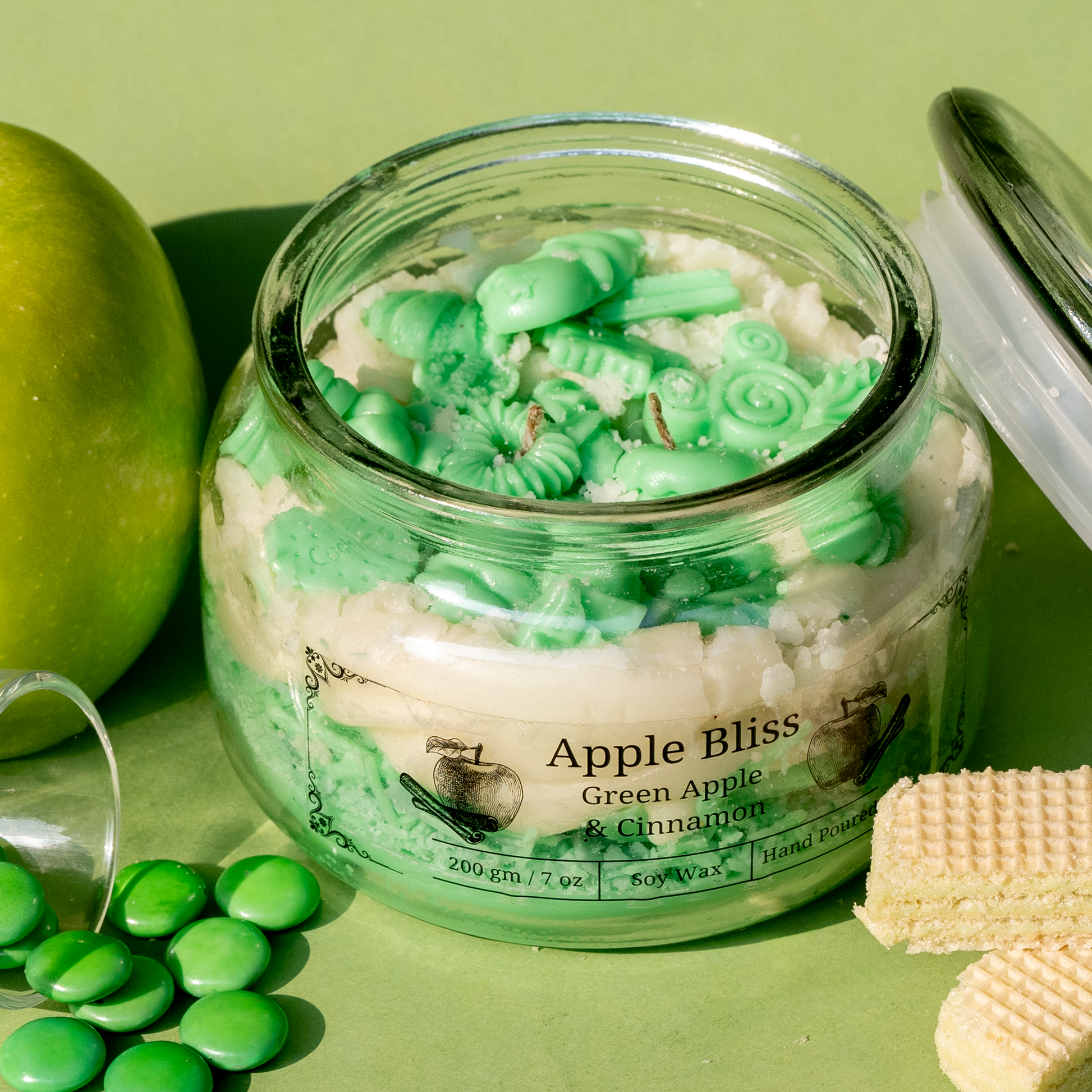 designer apple bliss eco friendly scented candle