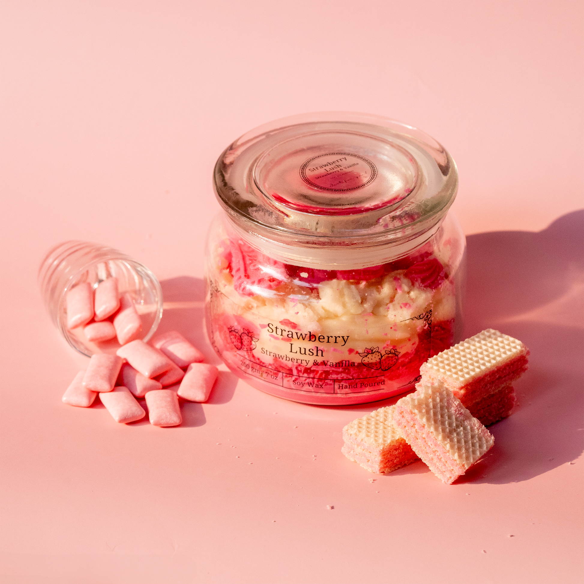 strawberry scented candle eco friendly