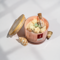 Eco friendly scented candle 3 wick, jute fiber wick