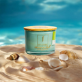 Eco friendly scented candle 3 wick, jute fiber wick