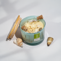 Eco friendly scented candle 3 wick, jute fiber wick