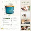 Eco friendly  Candle with packaging details and usage suggestions on a light beige background