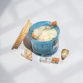Eco friendly scented candle 3 wick, jute fiber wick