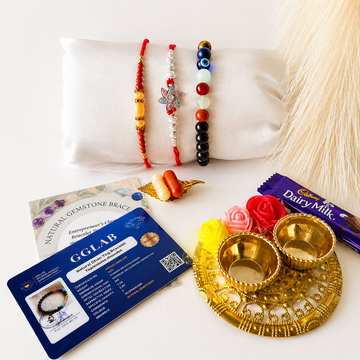 Raksha Bandhan Success & Prosperity 7 Chakra Bracelet Gift Set