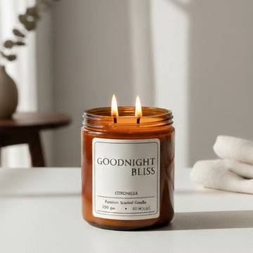 Citronella Candle Amber Jar (Include Free Eye mask) – Good Night Bliss