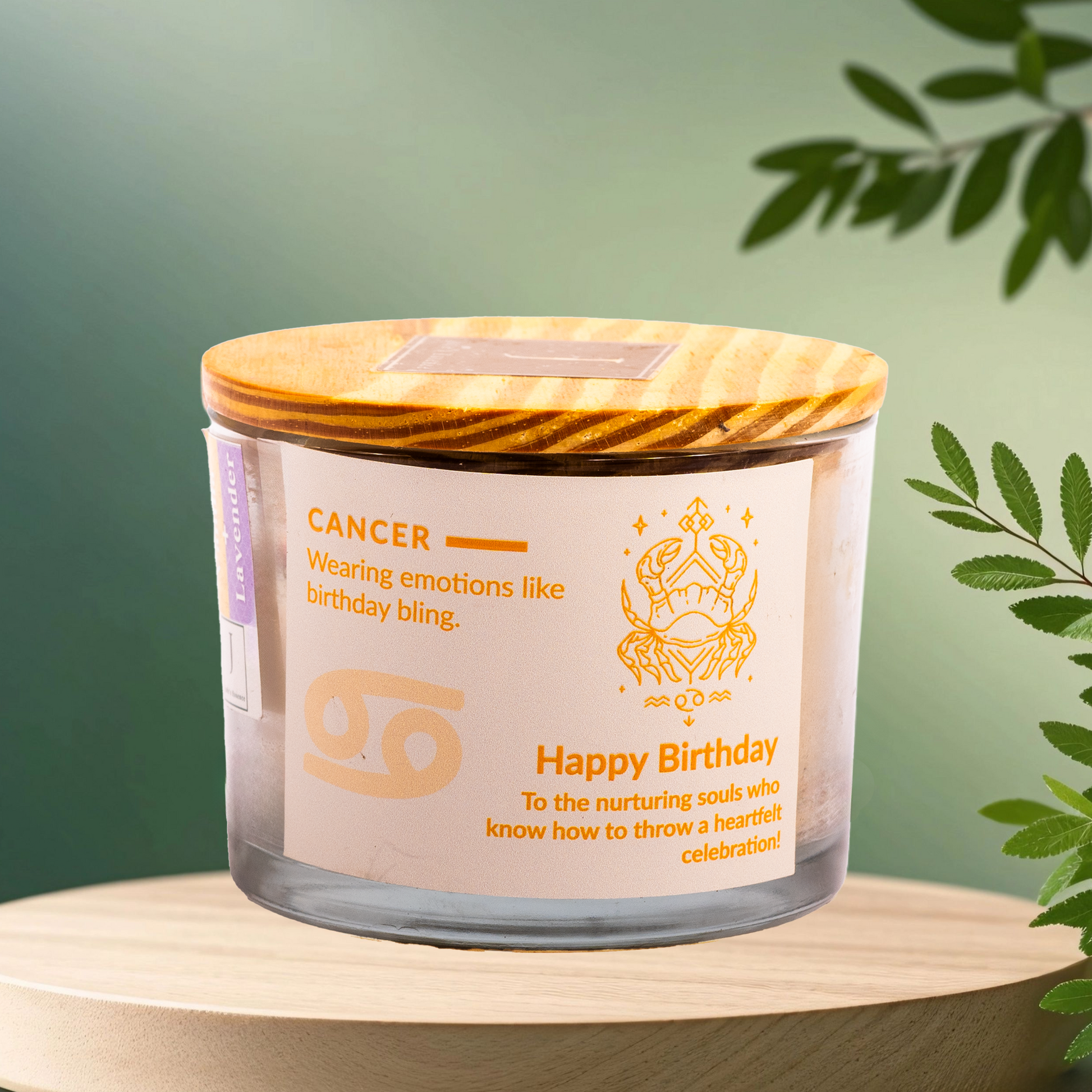 Cancer zodiac candle with a calming and nurturing fragrance, designed for emotional harmony and care.