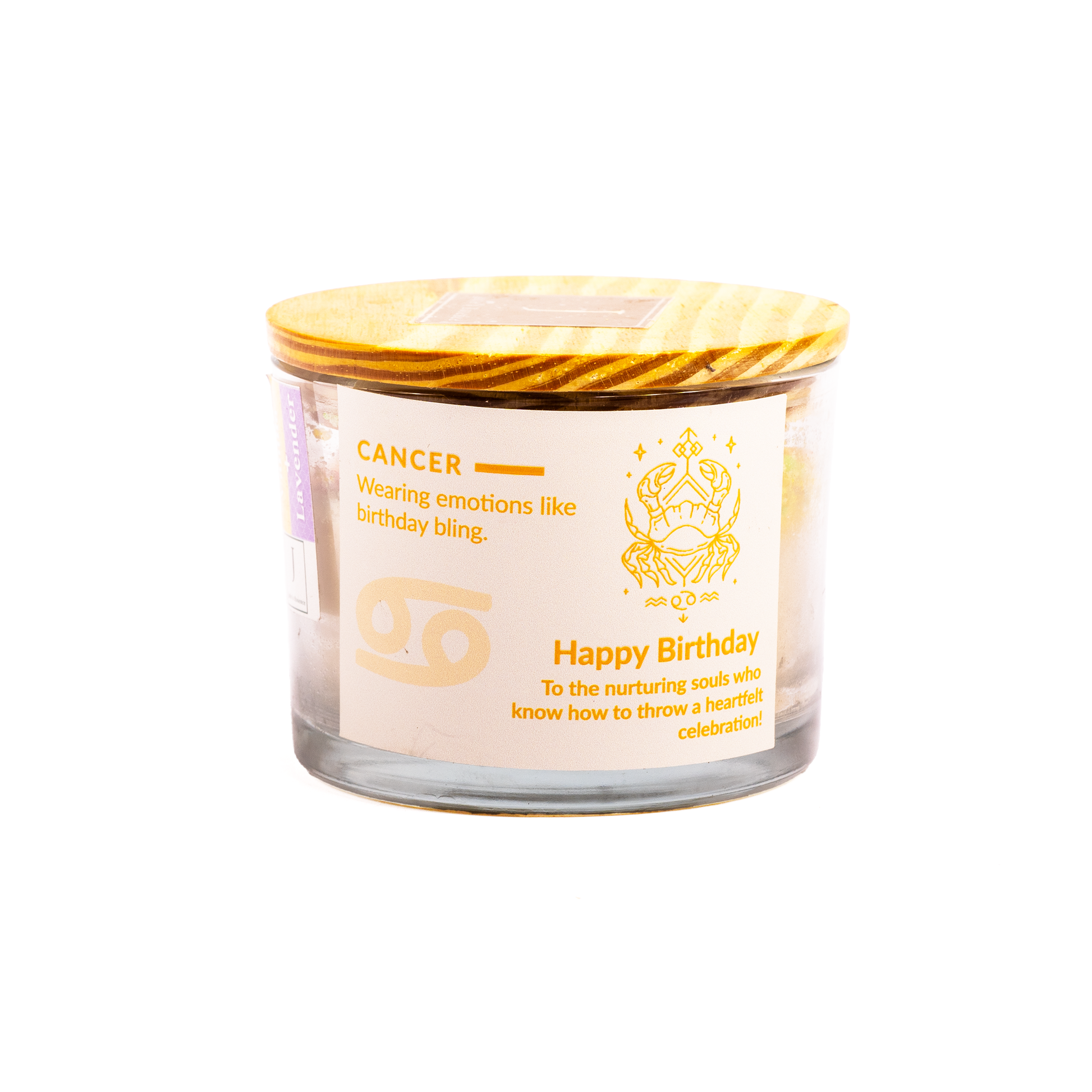 Cancer zodiac candle with a calming and nurturing fragrance, designed for emotional harmony and care.