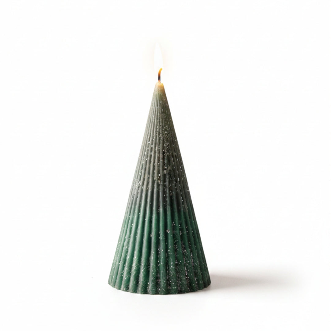 Christmas Pine Tree Pillar Candle
