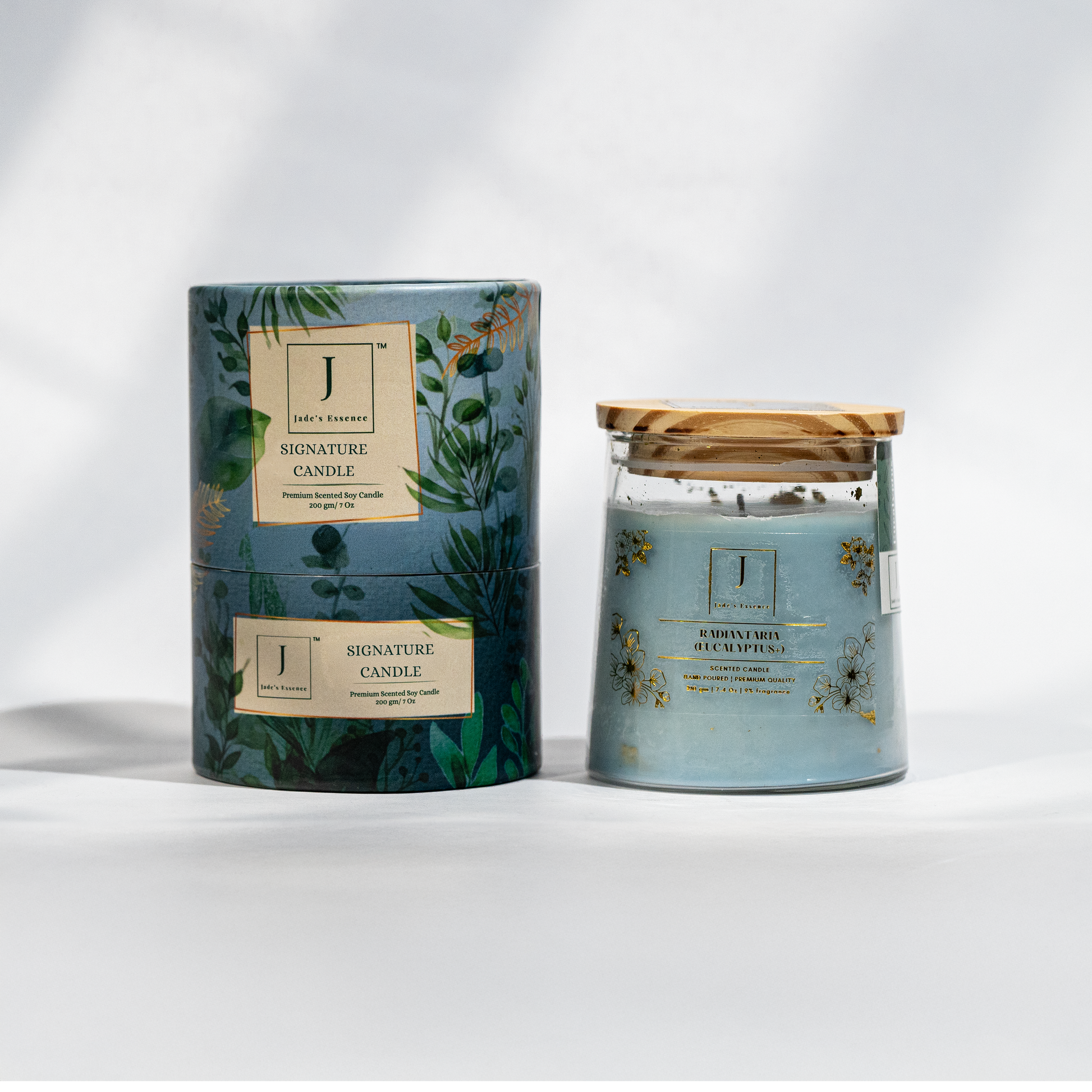 eucalyptus eco friendly soy wax scented candle jade's essence