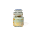 ecofriendly  candle with decorative label on a white background