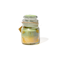 Eco friendly candle  candle with a label on a white background