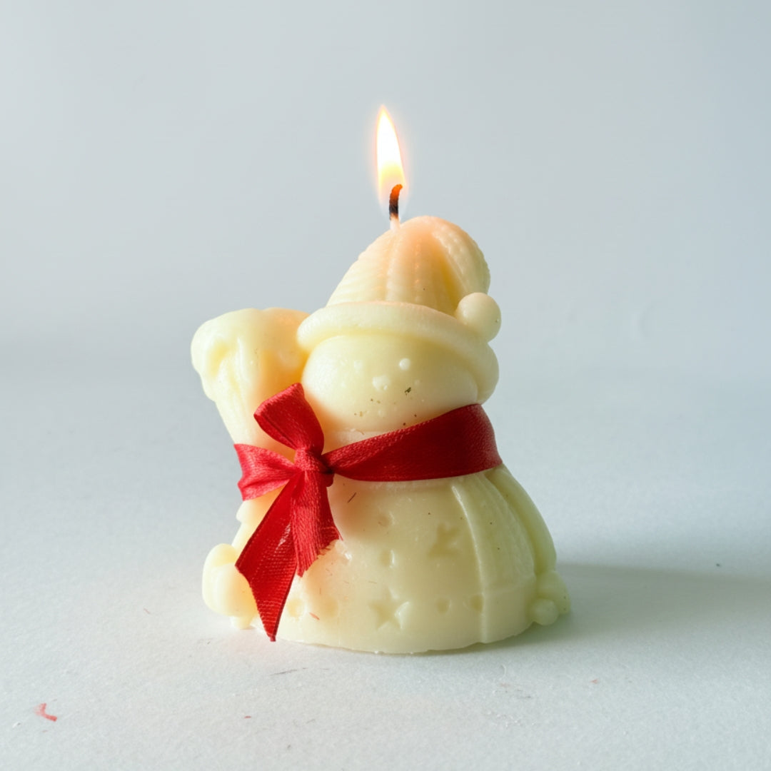 snow man candle 