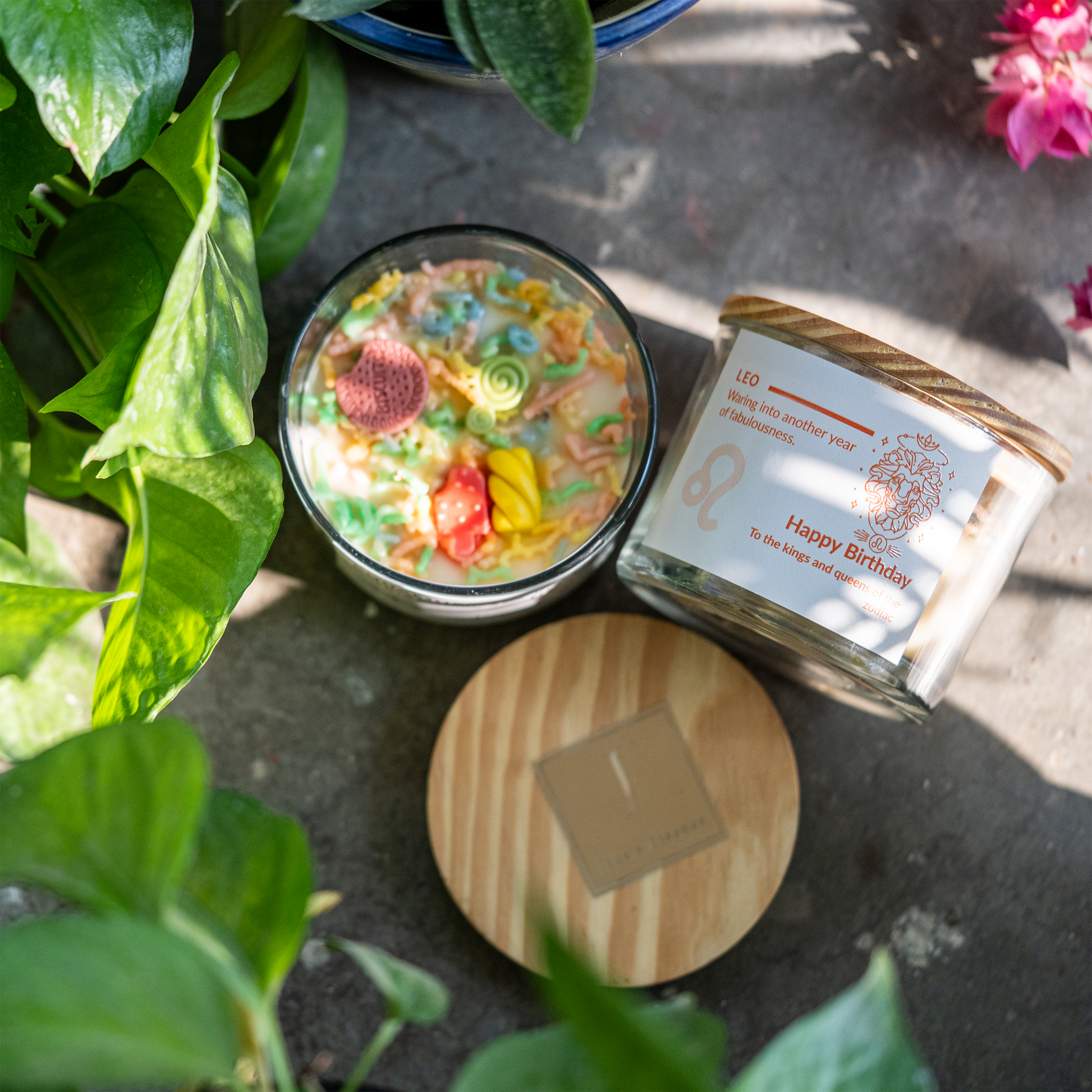 ecofriendly Leo scented candle Zodiac