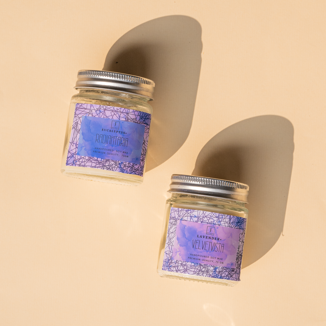 Jade's Essence Best seller Eco-friendly Candle, pair of two of fragrance Eucalyptus and Lavender