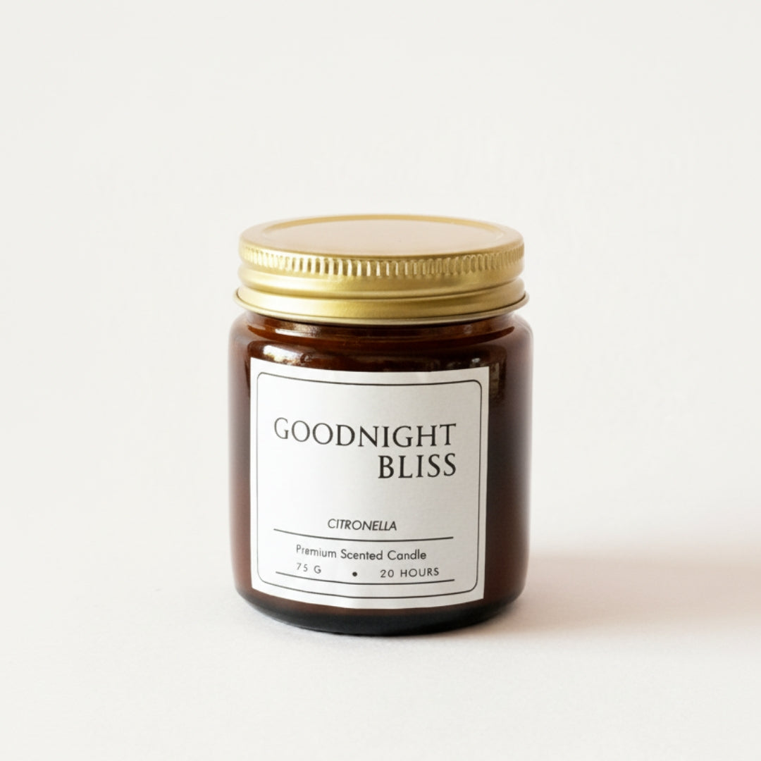 Amber Jar Citronella Candle – Good Night Bliss (Small)