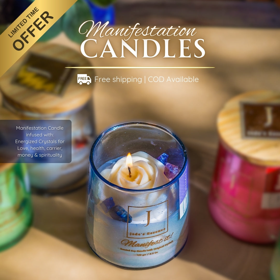 Crystal Infused Designer Scented Candle