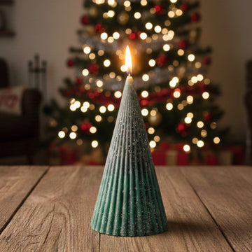 Christmas Pine Tree Pillar Candle