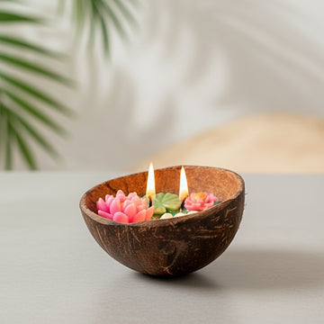 Coconut Shell Candle – Pond Lotus & Pearls