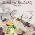 manifestation candle crystal infused scented candles , eco friendly with jute fiber wick