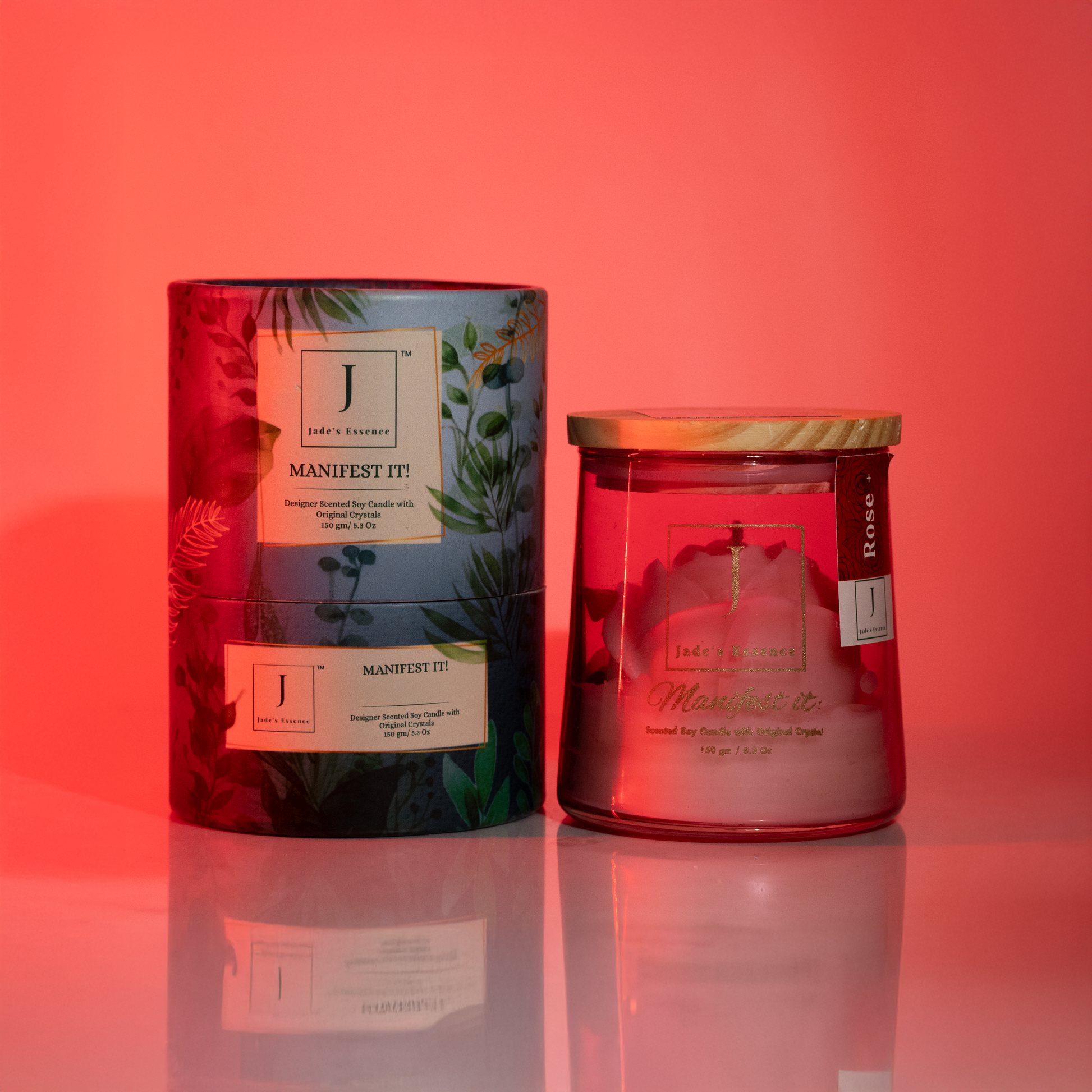manifestation candle crystal infused scented candles 