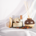 manifestation candle crystal infused scented candles , eco friendly with jute fiber wick
