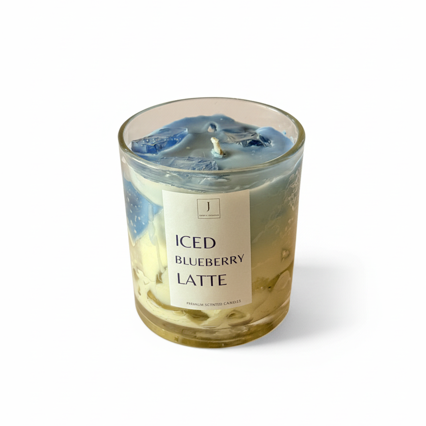 iced latte blueberry candle
