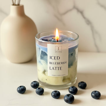 iced latte blueberry candle 