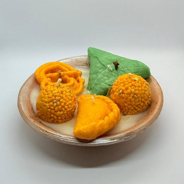 Mithai Platter terracotta (Gujia,Laddu,Paan,Jalebi) – Eco-Friendly