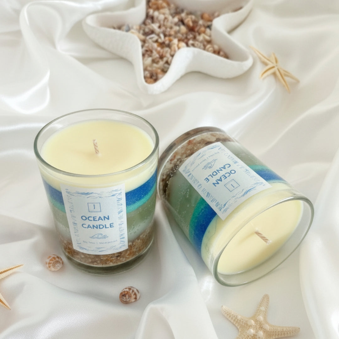 Refillable Decorative Ocean Candle – Medium [Free Shipping]